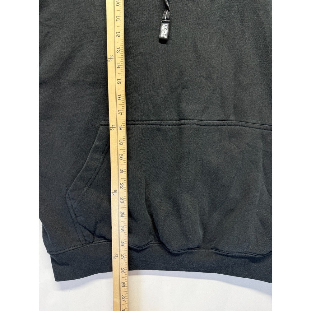Pro Club Heavyweight Hoodie Mens XL Black Cotton Fleece Lined Ribbed Pullover - Picture 8 of 8